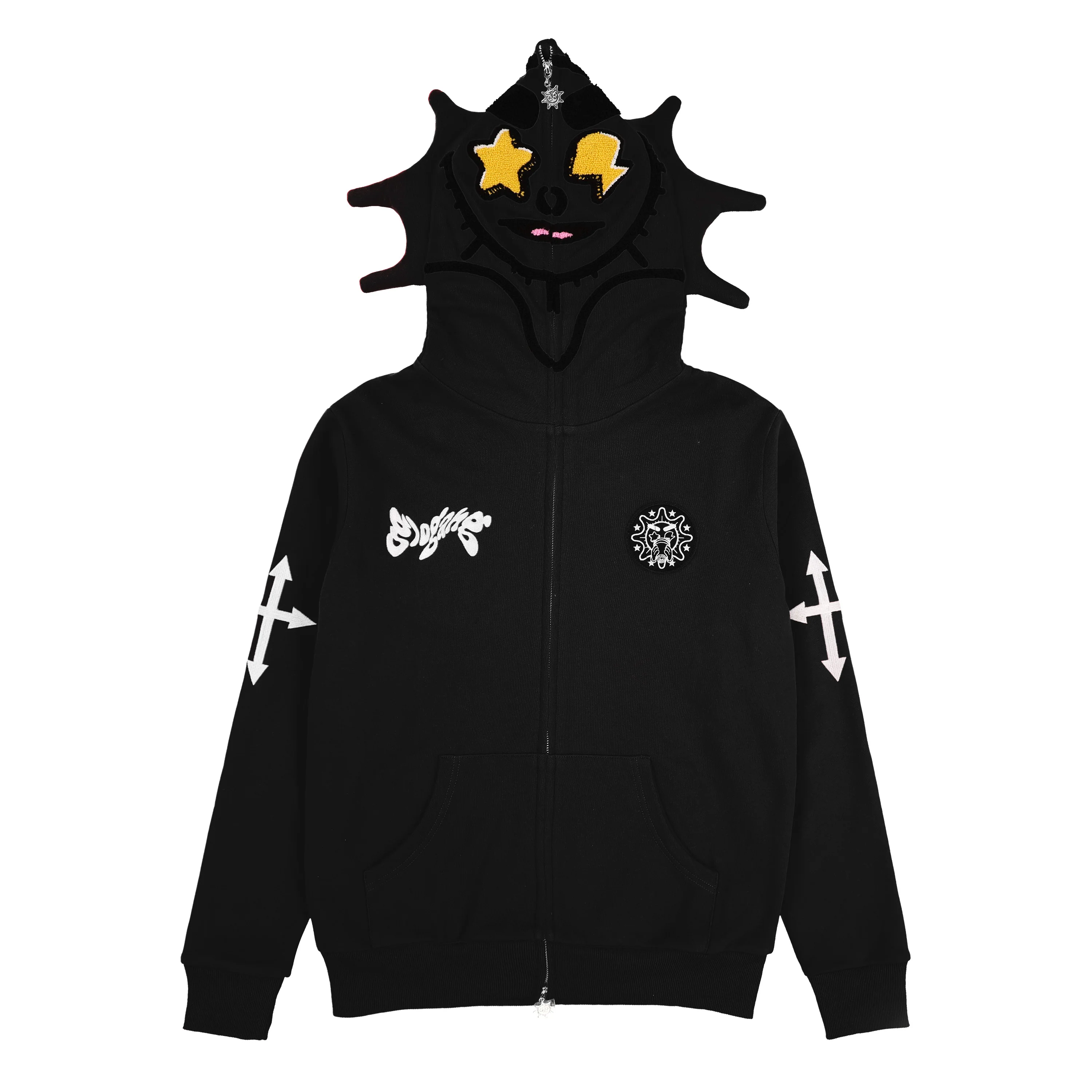Glo Man Full Zip Hoodie (Black)