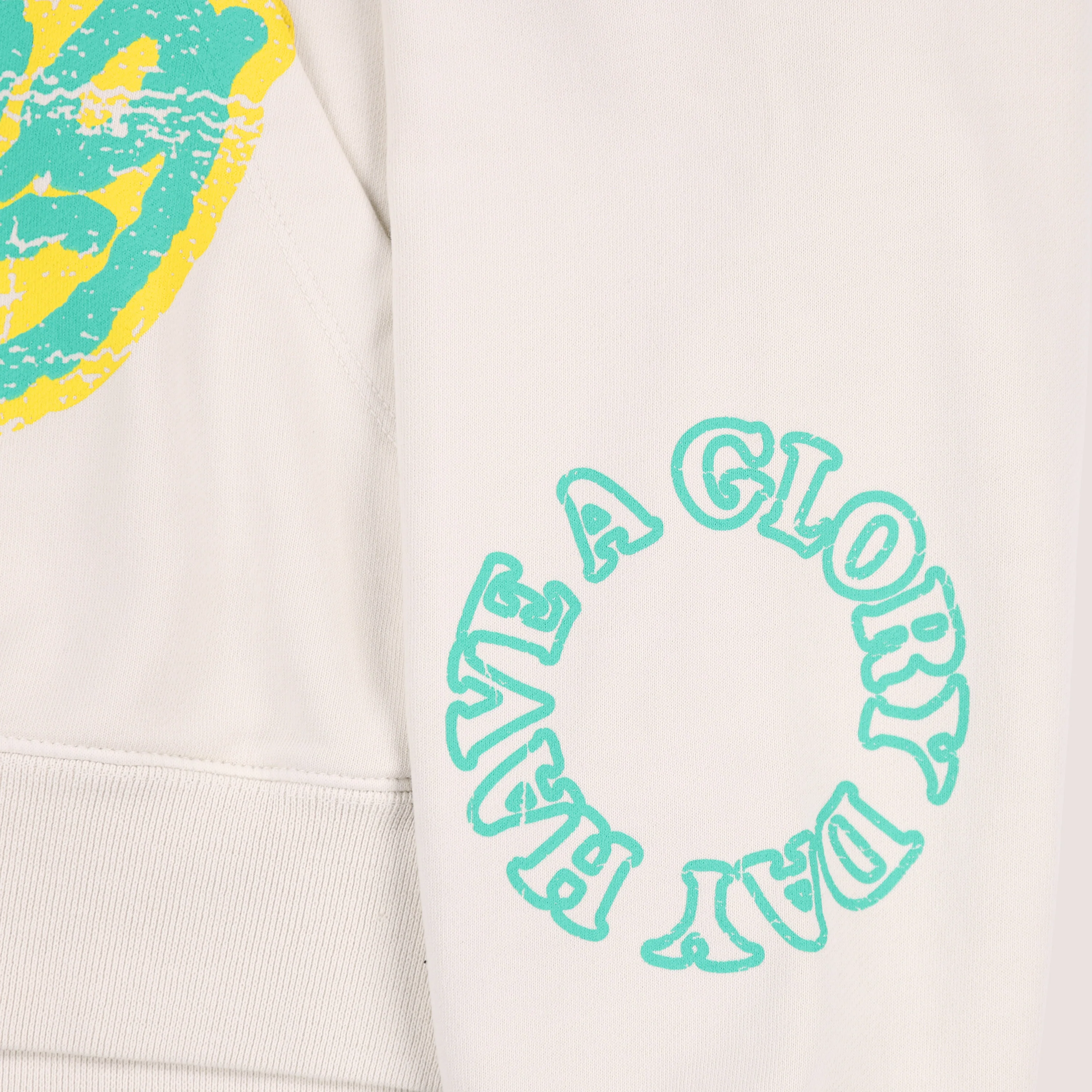 Have A Glory Day Zip Up Hoodie (Cream) - Image 4