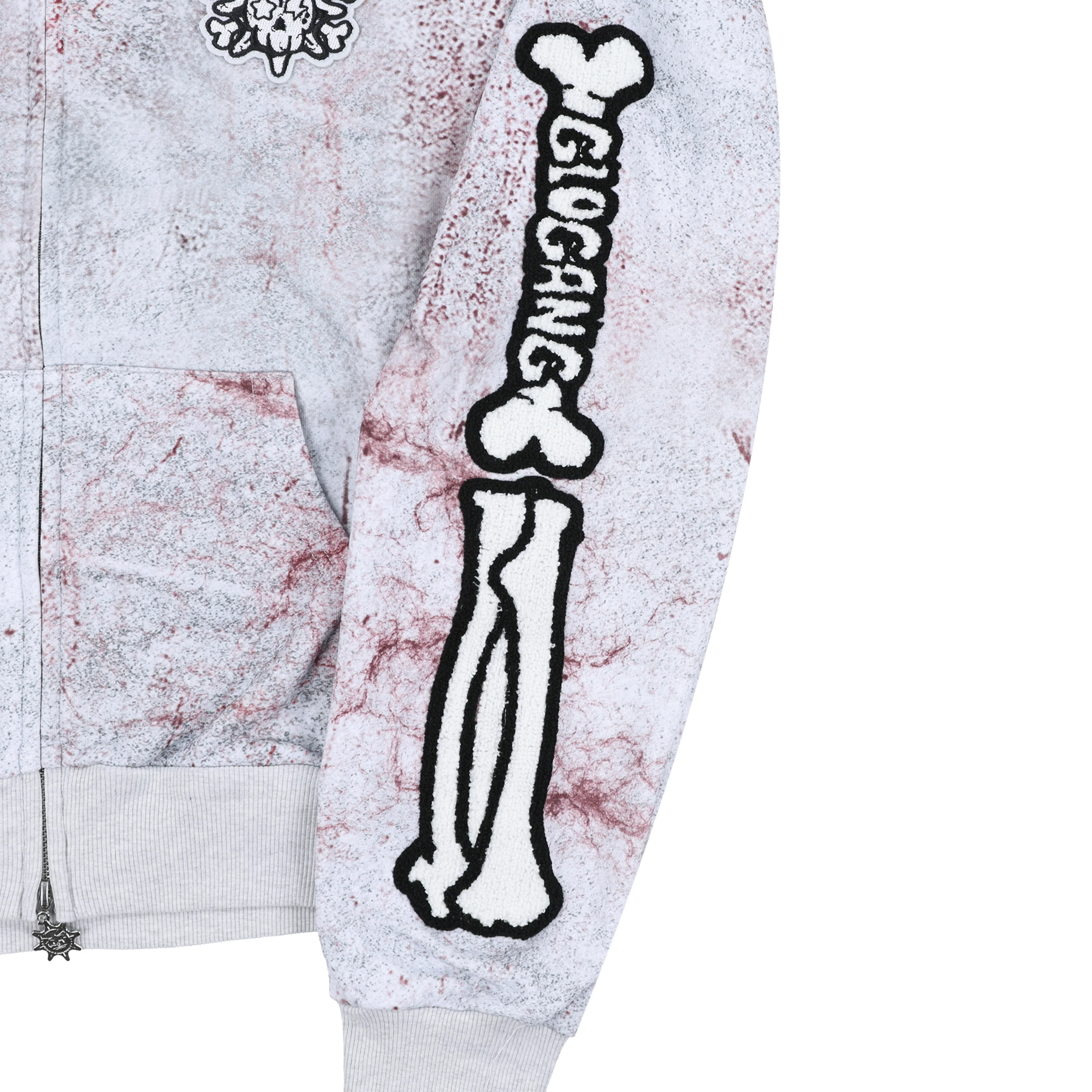 Staining Day Full Zip Hoodie (Grey) - Image 3